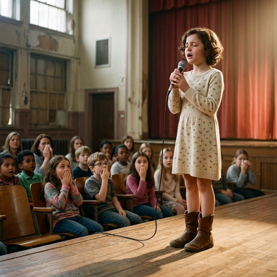 They Mocked the Poor Girl When She Signed Up to Sing… But When She Stepped on Stage and Opened Her Mouth, the Entire School Went Silent—What Happened Next Shocked Everyone