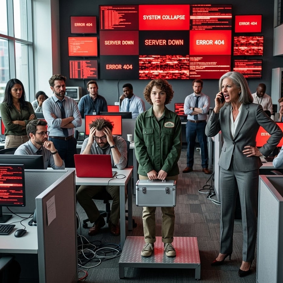 “A Delivery Girl Walked Into a Billion-Dollar Tech Crisis — and Fixed What 20 Top Engineers Couldn’t in 112 Seconds… But When the CEO Asked Who She Really Was, Everything He Believed About His Company Collapsed!” 😲