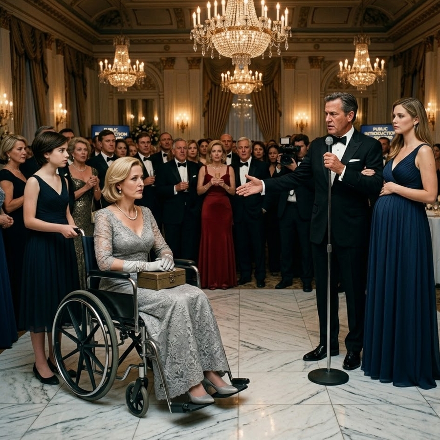 “He Introduced His Pregnant Mistress at a Lavish Gala—But When His ‘Helpless’ Wife Suddenly Stood Up and Activated the Mansion’s Hidden Screens, Everything Changed…”