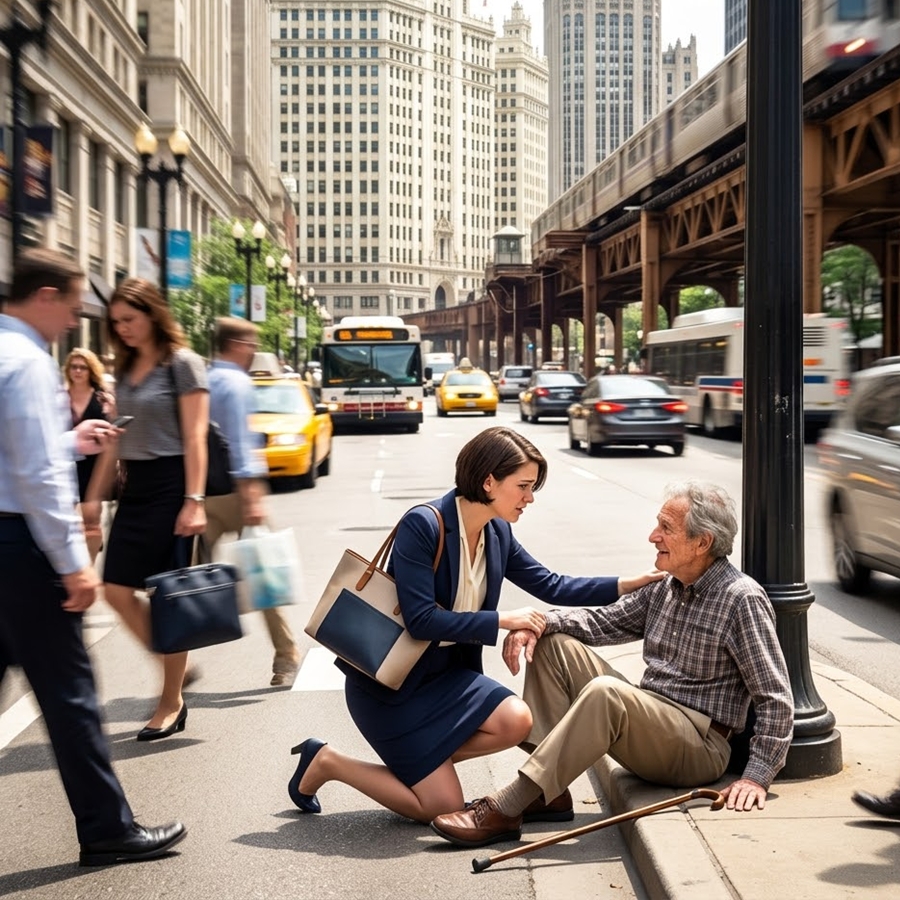 She Missed the Most Important Interview of Her Life to Save a Stranger… But When She Walked Into the CEO’s Office Late, She Froze at Who Was Sitting Behind the Desk…