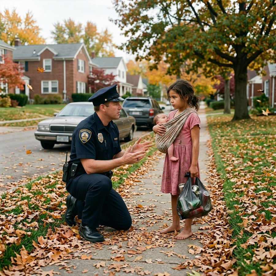 A 5-Year-Old Girl Was Raising Her Baby Brother on the Streets—Until One Officer Changed Everything