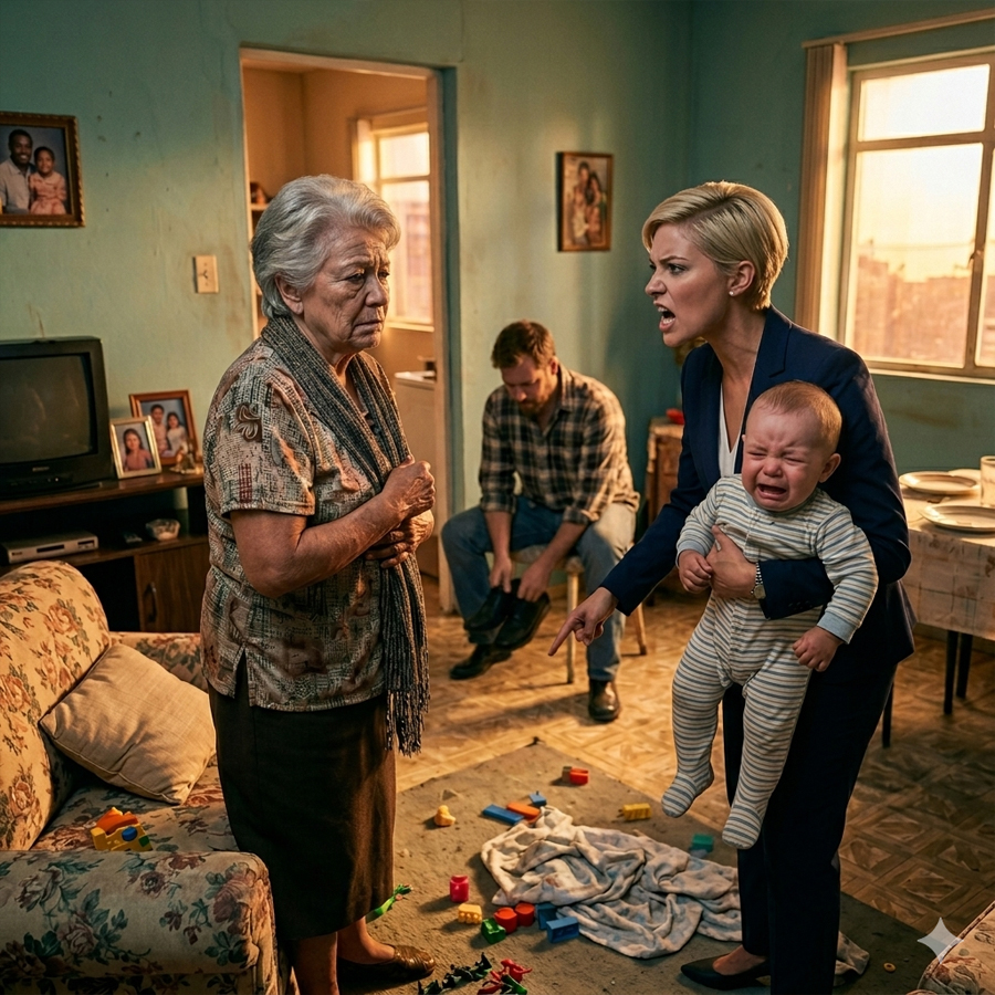 My daughter-in-law yelled at me in front of my grandchildren: “You’re good for nothing, old woman!” My son lowered his head like a coward. I clenched my jaw, went up to my room, took out the suitcase where I kept the secret that could destroy their comfort, waited until the whole house was asleep, left the keys on the table, and at 5:50 in the morning I escaped without a note to the house by the sea that they thought was lost; three months later, when they knocked on my door defeated, they no longer found their maid, but the woman who learned to reign.