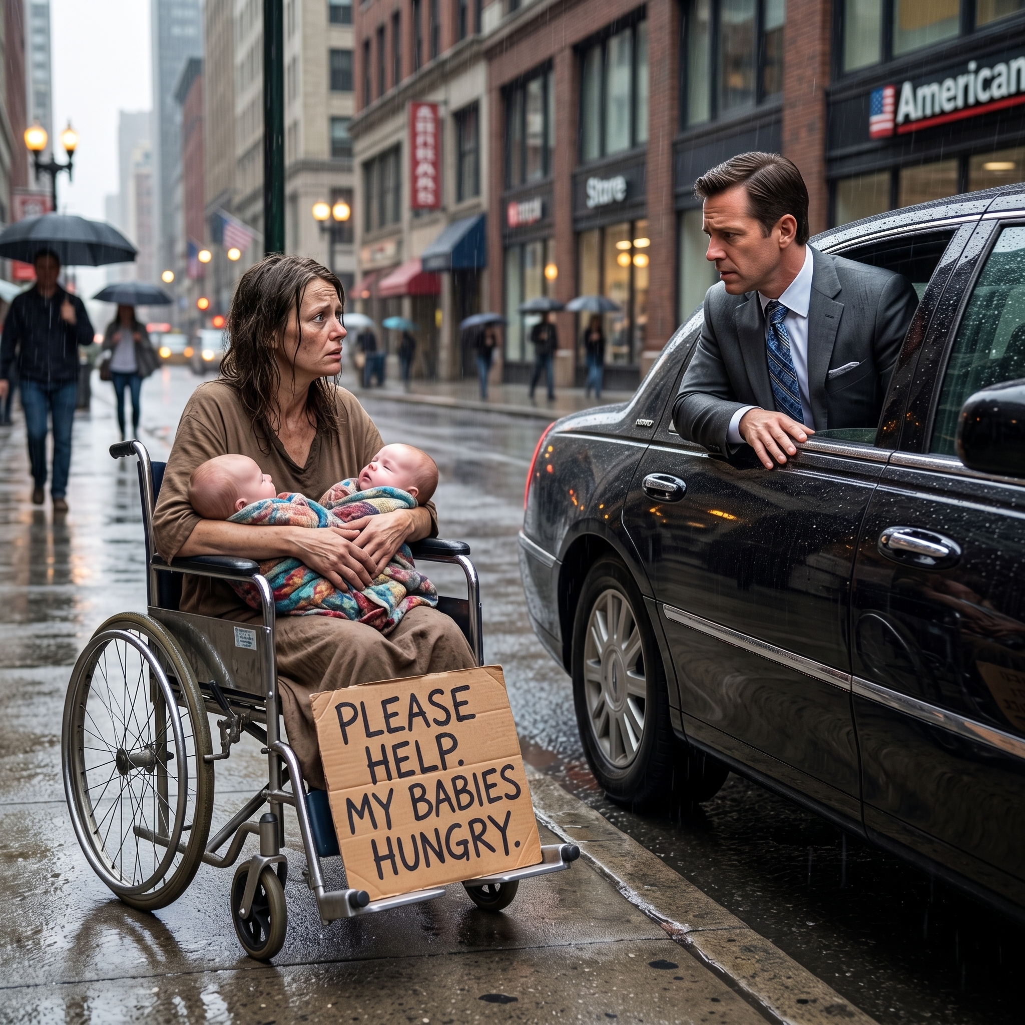 The Miracle in the Downpour: How One U-Turn Saved a Mother, Two Babies, and a Billionaire’s Heart