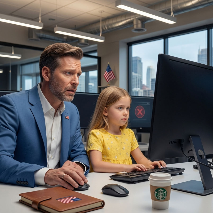 The Girl With the Pink Laptop: How an 8-Year-Old Saved a Billionaire’s Empire in 14 Minutes