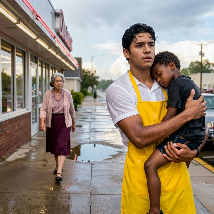 The Waiter, the Billionaire, and the Storm: A Story of Second Chances