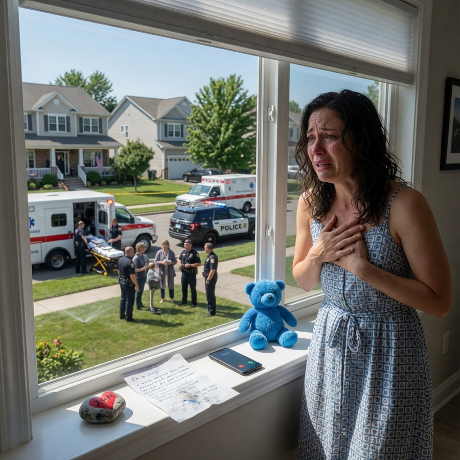 While tucking my five-year-old son into bed, I heard him whisper, “Auntie comes out from under my bed when you leave.” I didn’t argue or scream; the next day, ambulances surrounded my house and my marriage was destroyed.