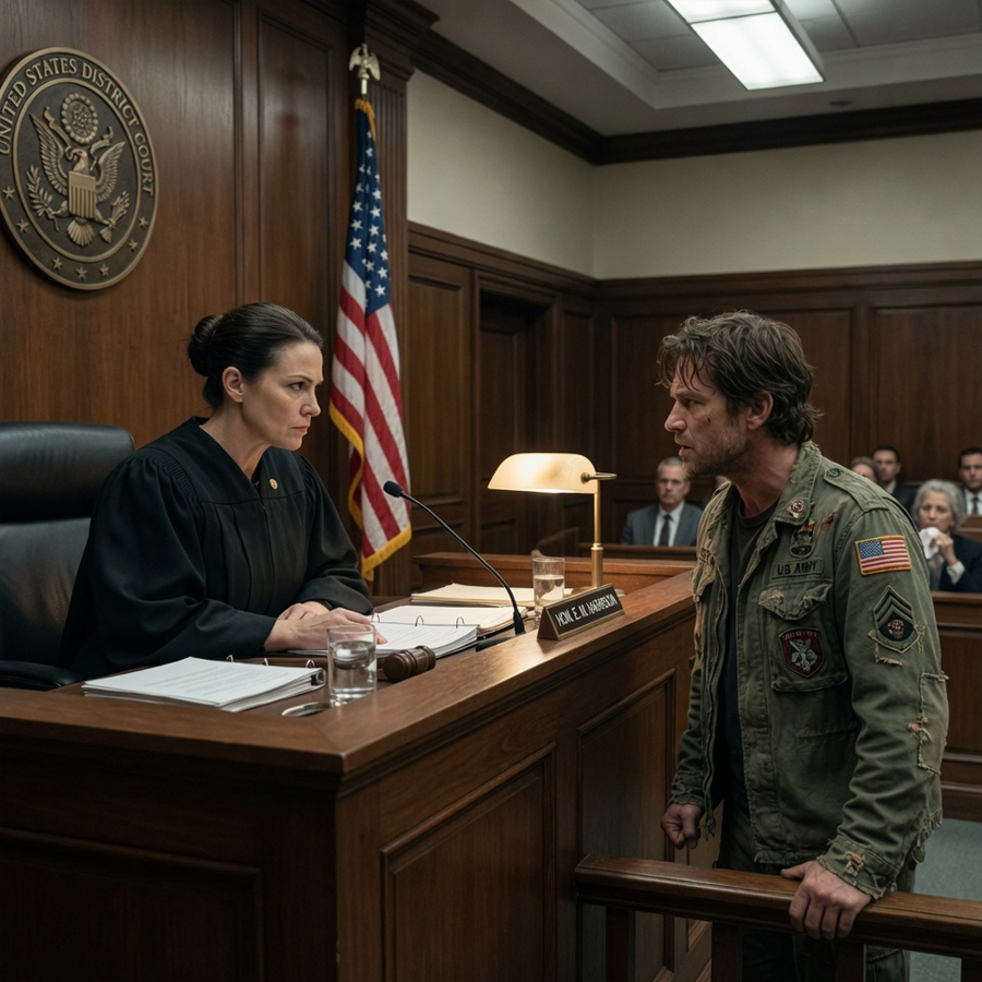 Female Judge Mocks Single Dad Veteran in Court — Shocked to Learn His Secret Genius Attorney Past!
