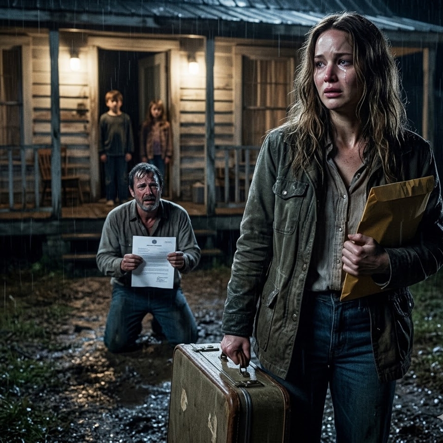 “The Night She Tried to Leave: A Woman, Three Orphans, and the Sheriff Who Came to Tear a Family Apart”