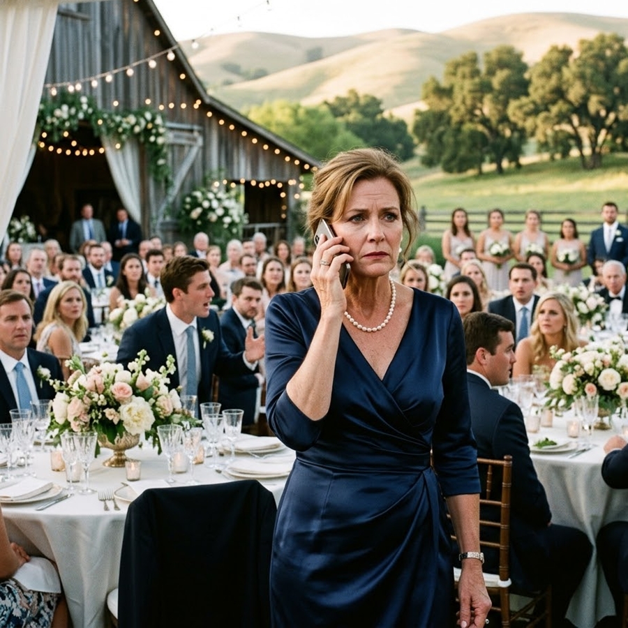 “At Her Daughter’s Wedding, He Slapped Her in Front of 200 Guests and Demanded Her Farm Keys—Minutes Later, She Stepped Outside and Called the One Man He Never Thought She Knew”
