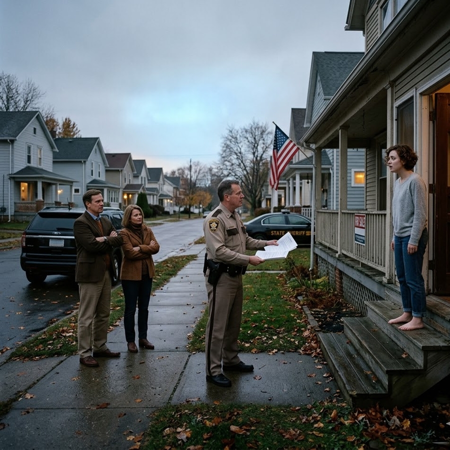 At 6 A.M., a Sheriff Came to Evict Me From the House I Inherited—Then I Saw My Parents Smiling Across the Street… and Realized They Had Stolen My Home