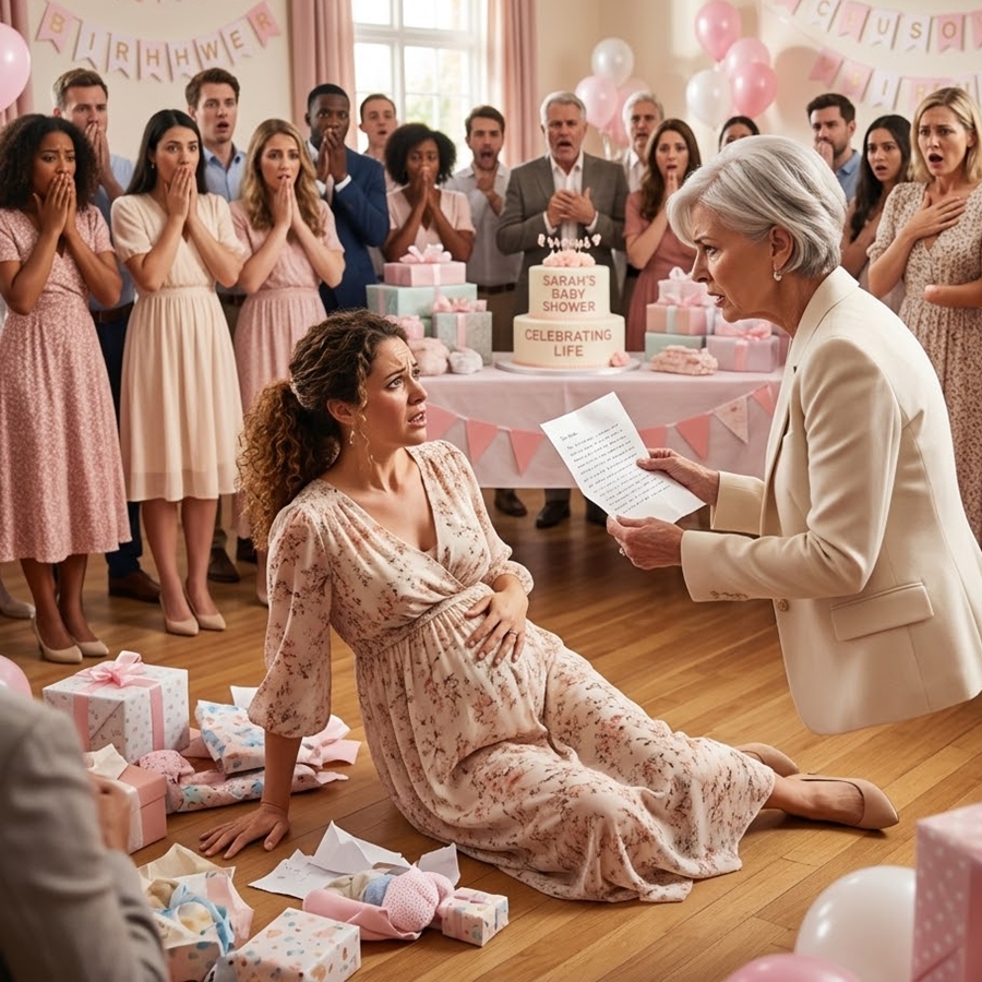 “At Eight Months Pregnant, I Thought My Baby Shower Was About Love—Until My Own Mother Reached for the Donation Box… What Happened Next Shattered Everything I Believed About Family”