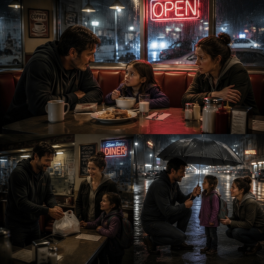 “A Single Father Noticed a Hungry Little Girl in a Diner—What He Did Next Left Everyone in Tears (And Changed Three Lives Forever)”