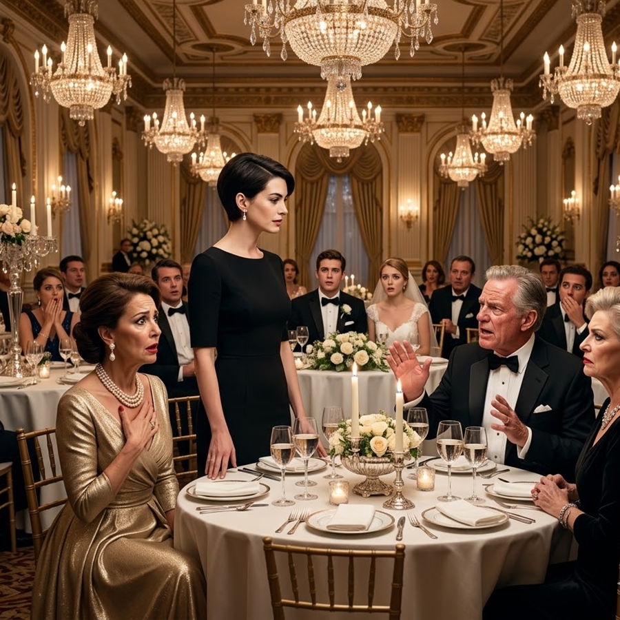 “My Father Humiliated Me at My Sister’s Wedding for ‘Cleaning Toilets’ — Then the Groom’s Mother Recognized Me and the Entire Ballroom Went Silent”