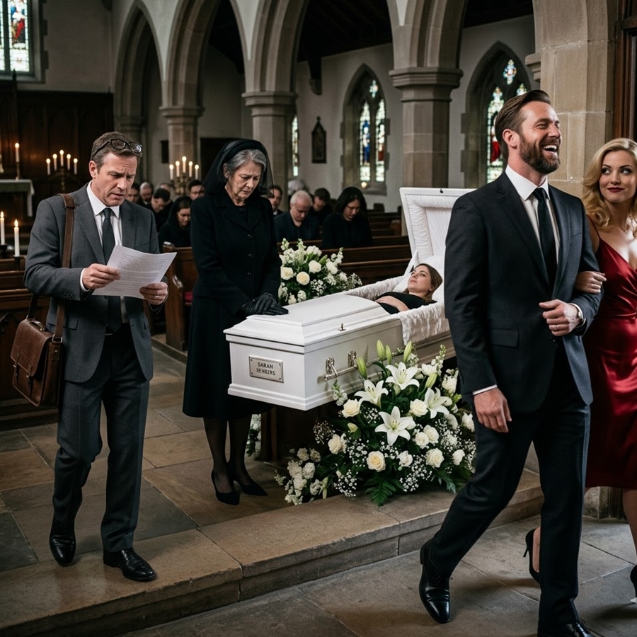 My Pregnant Daughter Lay in a Coffin While Her Husband Walked In Laughing With His Mistress—But When Her Final Will Was Read in Front of Everyone, the First Name Spoken Turned His Confidence Into Pure Panic and Exposed a Truth He Never Saw Coming