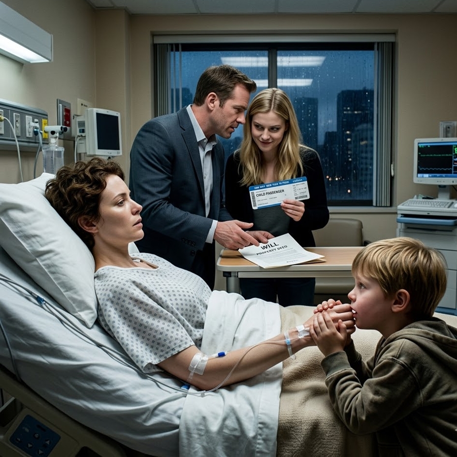 “She Woke Up From a Coma… And Heard Her Husband Planning to Take Everything—Until Her 9-Year-Old Son Did Something That Changed Everything”