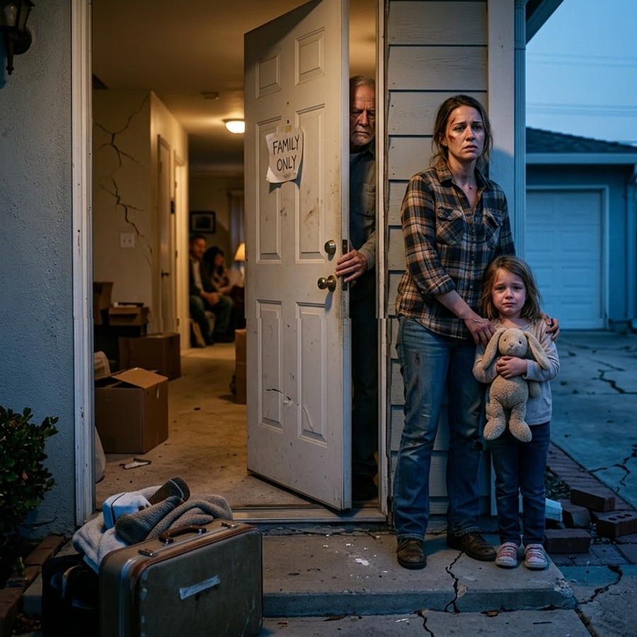 “They Locked Me Out With My 5-Year-Old After an Earthquake… But Three Days Later, They Realized I Legally Owned Half of Everything They Were Defending”
