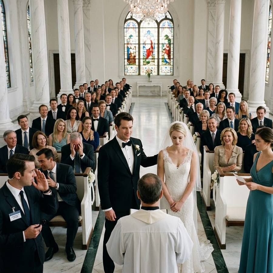 “She Walked Into Her Wedding With a Black Eye—Everyone Laughed When Her Fiancé Said ‘It’s So She Learns’… But When She Said ‘No’ and Opened the Folder, the Entire Chapel Went Silent”