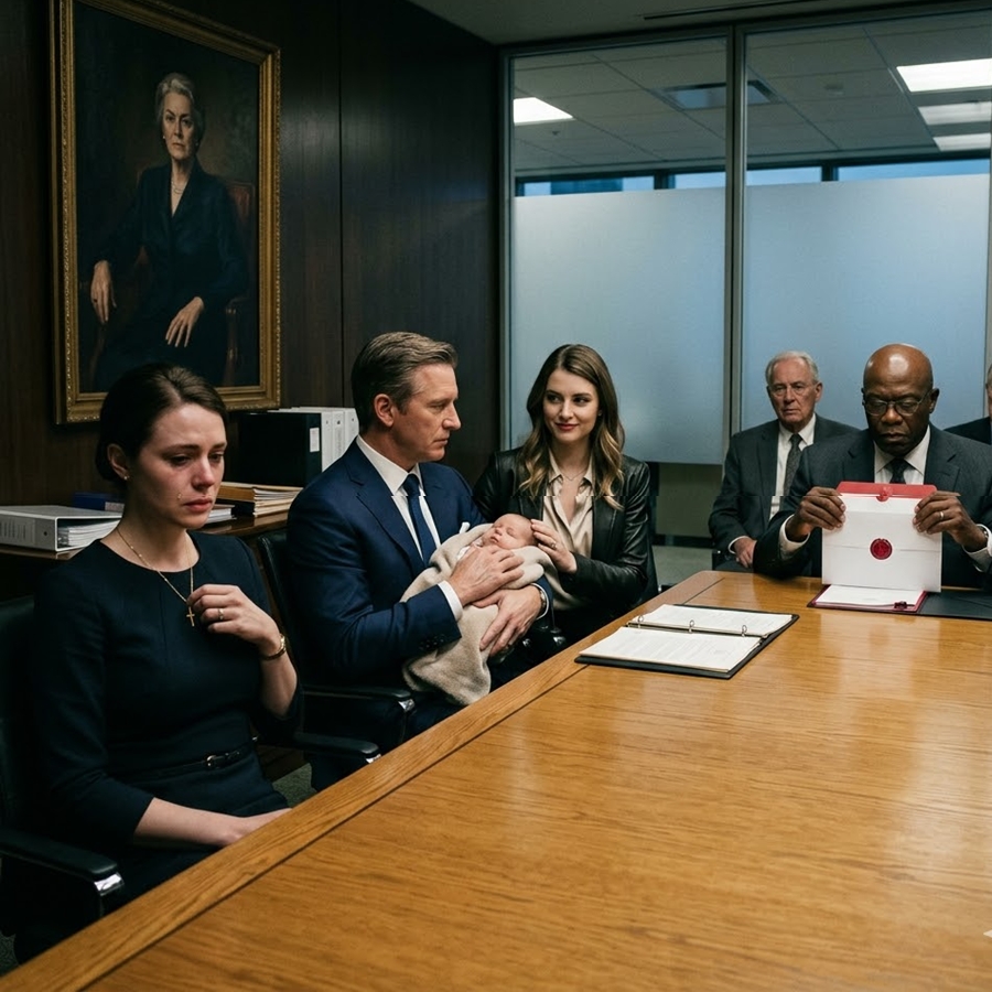 My Husband Brought His Mistress and Their Newborn to His Mother’s Will Reading—But When the Lawyer Opened the Envelope, He Realized She Had Already Destroyed His Entire Future