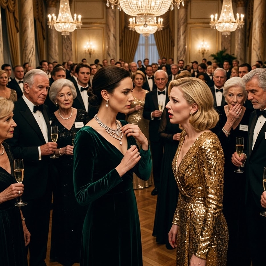 She Thought She Could Humiliate Me at a Billionaire Gala—Then a Blue Sapphire Necklace Exposed Everything She Tried to Hide