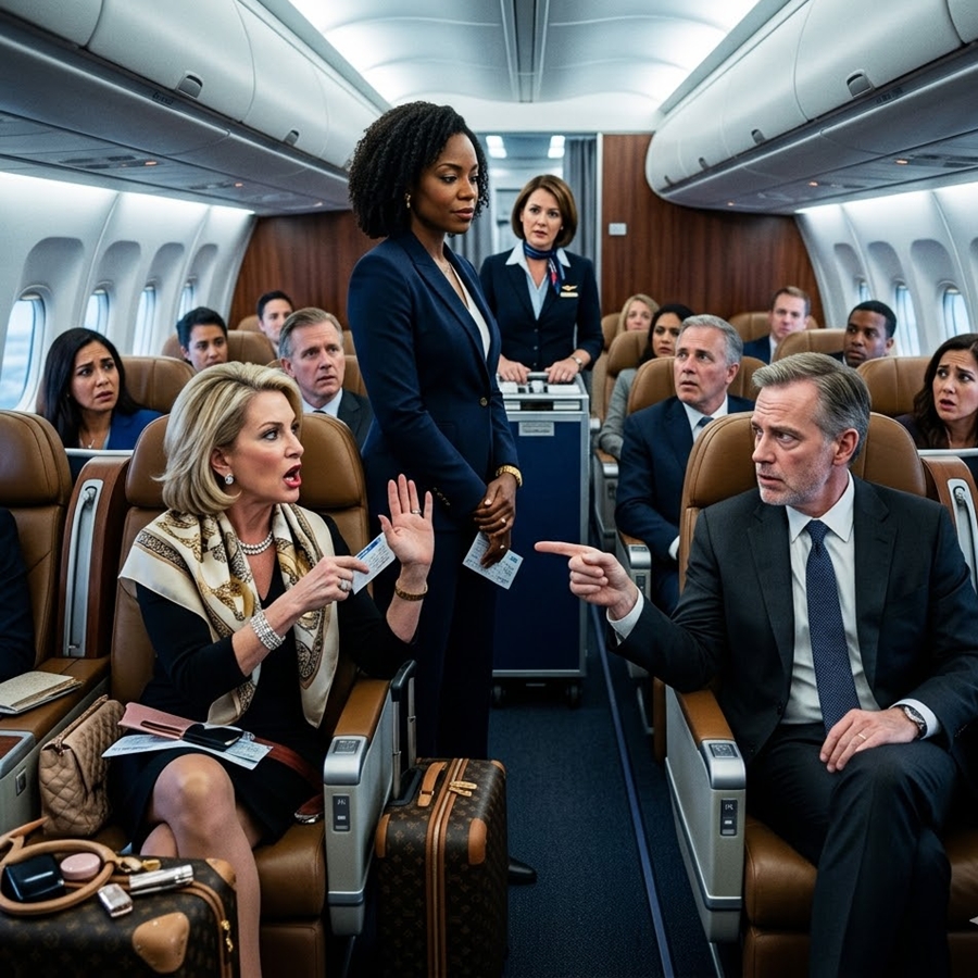 She Took My First-Class Seat on the Plane—Then Called Her Husband to Have Me Removed… But She Didn’t Know I Had Just Destroyed His Billion-Dollar Company Minutes Before Takeoff