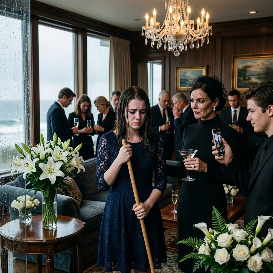 My Stepmother Handed Me a Broom at My Father’s Funeral—Then the Lawyer Read the Will and Her Entire World Collapsed