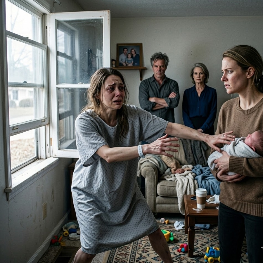 I Walked Into My Parents’ House After Giving Birth — They Forced Me to Sign Over My Home, Then My Sister Held My Newborn Out the Window and Said “Wrong Mother”… What I Did Next Changed Everything