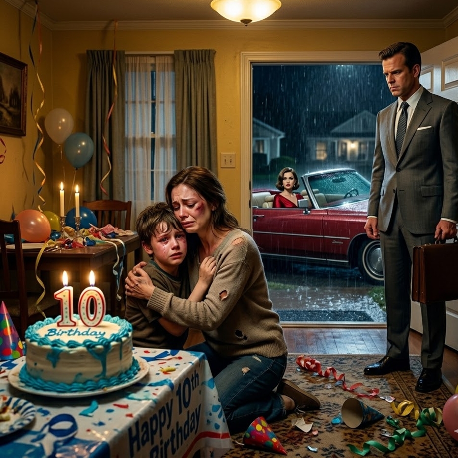 My Husband Slapped Me in Front of Our Son on His 10th Birthday—Then Abandoned Us for His Mistress. Ten Years Later, the Boy He Left Behind Returned as a Billionaire… and What He Did Next Left Everyone Speechless