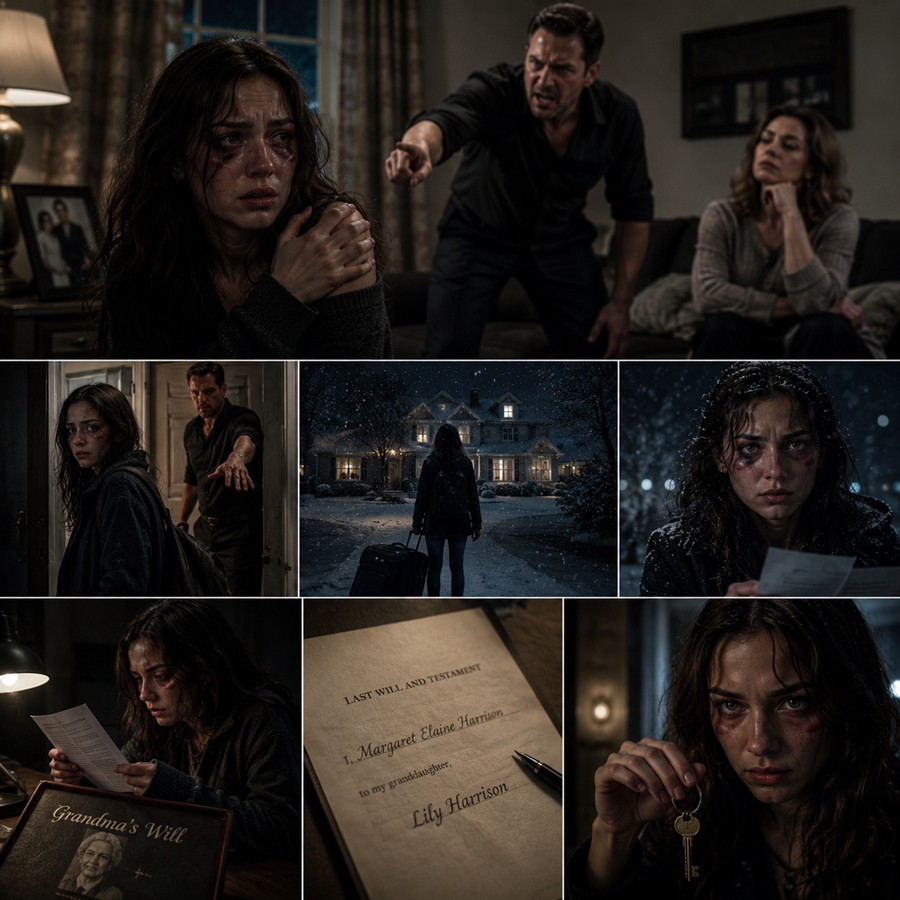 I Said No Once—My Stepfather Beat Me, My Mother Threw Me Into the Snow… But They Didn’t Know My Grandmother Had Already Left Me the One Thing That Could Destroy Them Both
