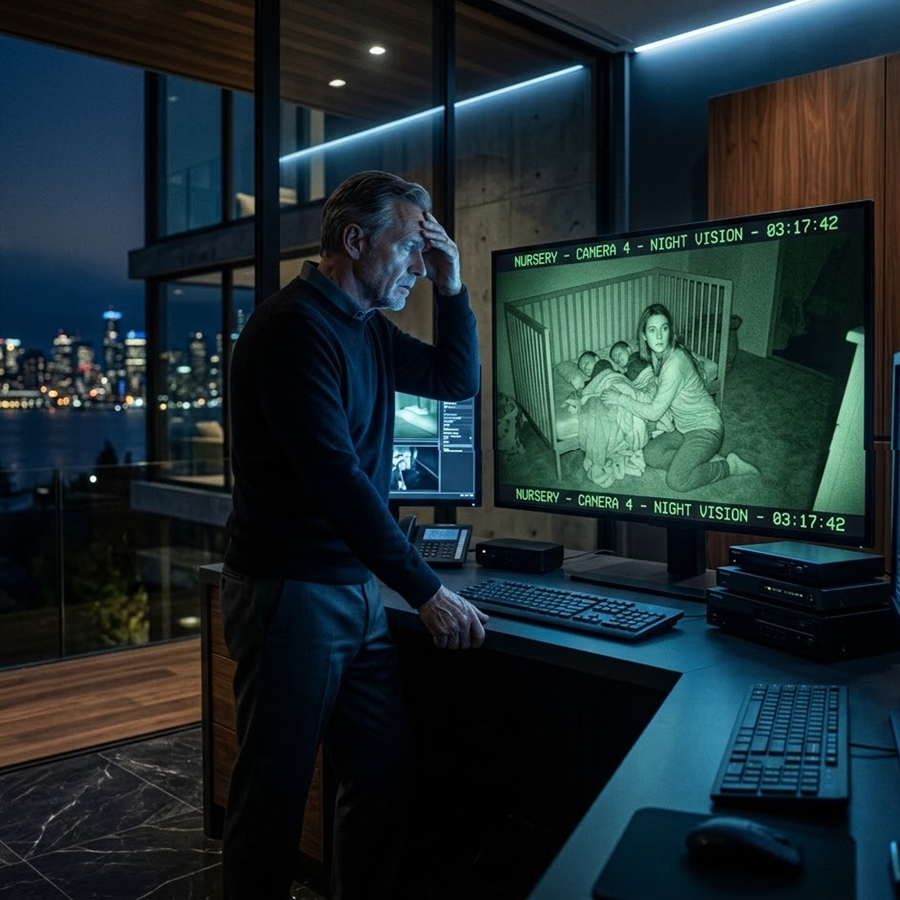 A Billionaire Installed 26 Hidden Cameras to Catch His Nanny—But at 3:00 A.M. He Watched Her Protect His Twins From Something Inside His Own House