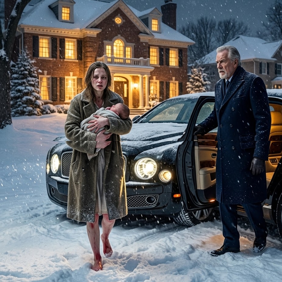 “I Walked Through a Snowstorm Holding My Newborn Because My Family Said We Were Broke—Then My Billionaire Grandfather Arrived and Asked One Question That Exposed Everything”