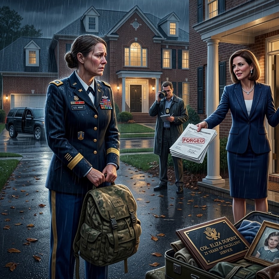 “A Decorated Colonel Returned Home After 25 Years—But Her Sister Called the Police and Claimed She Was a Trespasser… Until She Discovered the House Was Hiding a Military-Grade Financial Secret”