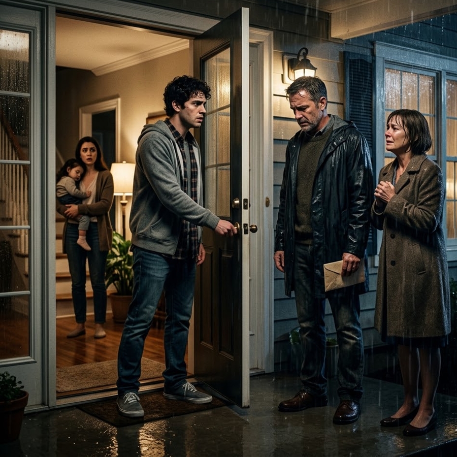 My Parents Disowned My Sister and Left Her to Disappear — Three Years Later They Came Back in the Rain… and Froze When They Saw the Child Living in My House
