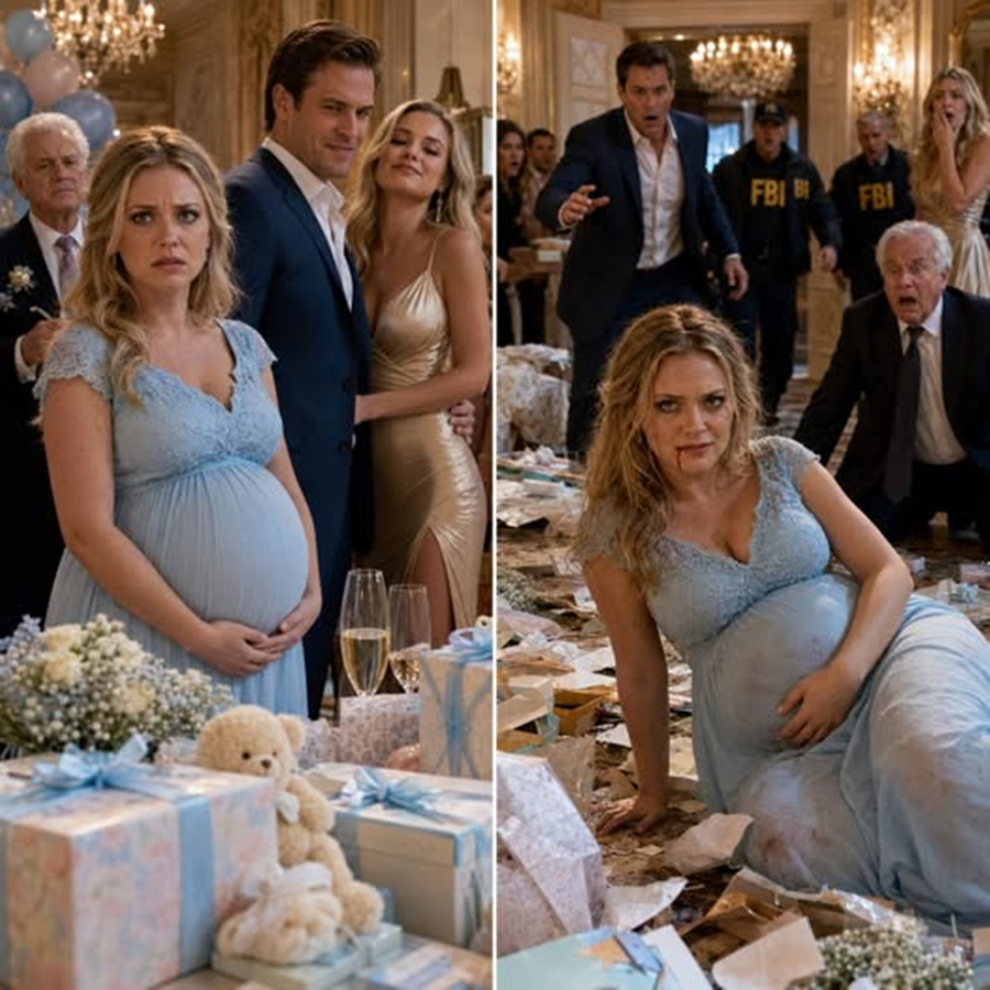 “My Husband Brought His Mistress to My Baby Shower While I Was 8 Months Pregnant—Then Hit Me in Front of His Billionaire Family… What Happened at 1:59 PM Changed Everything When I Smiled and Whispered: ‘You Should Have Checked Who You Married’”