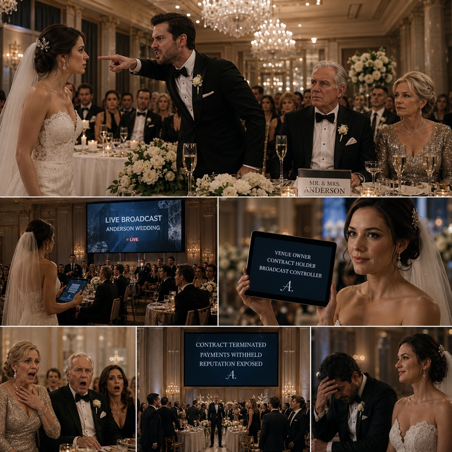 “On My Wedding Day, My Husband’s Family Replaced My Parents at the Main Table and Called Them ‘Too Poor’—So I Smiled, Took the Microphone, and Revealed I Secretly Owned the Entire Venue… What I Announced Next Made the Groom Stand Up and Say ‘This Can’t Be Happening’”