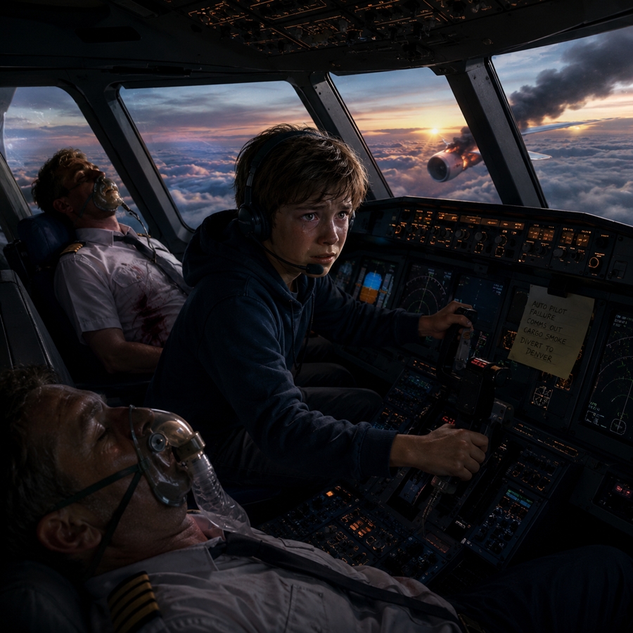 Both Pilots Collapsed at 38,000 Feet — Then Air Traffic Heard a Child Say ‘This Is Ghost Rider’ and What Happened Next Stopped a Military Strike in Mid-Air…