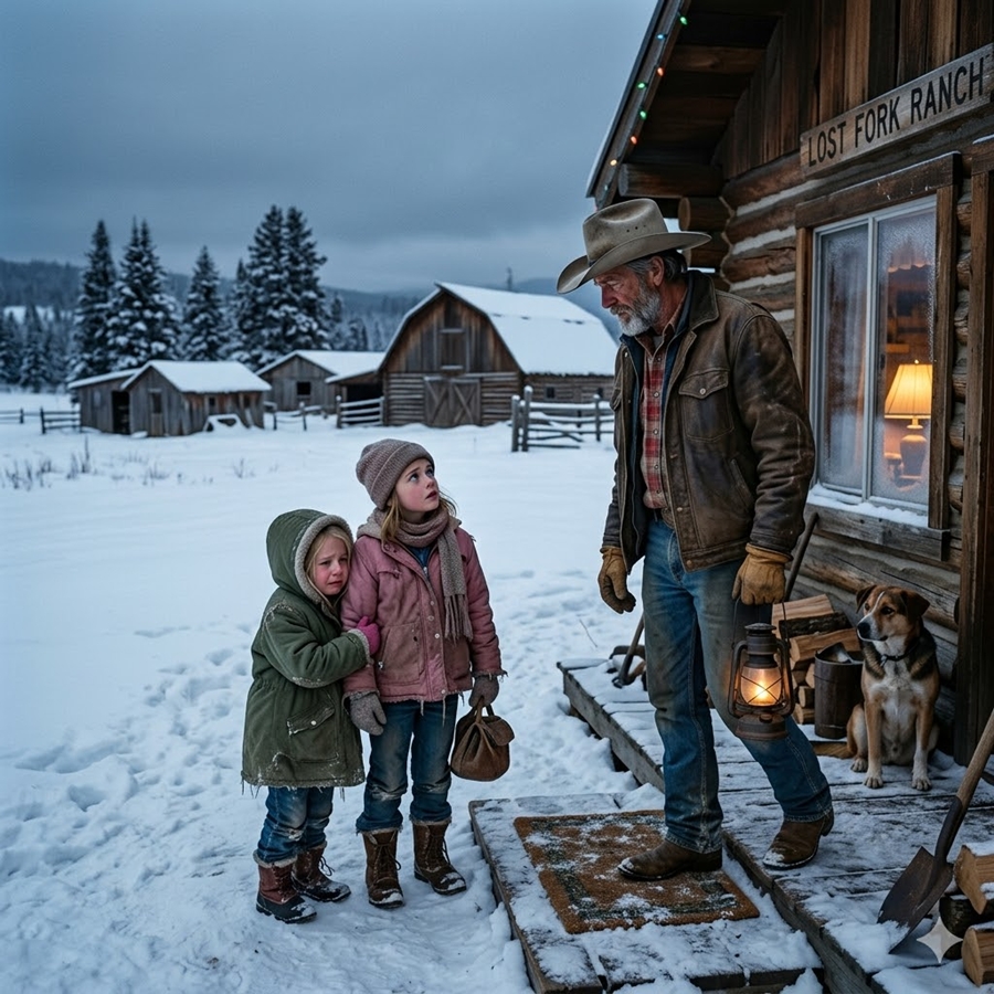 “On Christmas Morning, Two Frozen Sisters Begged a Lonely Cowboy to Be Their Father for Just One Day—What He Did Next Stopped the Entire Town From Speaking”