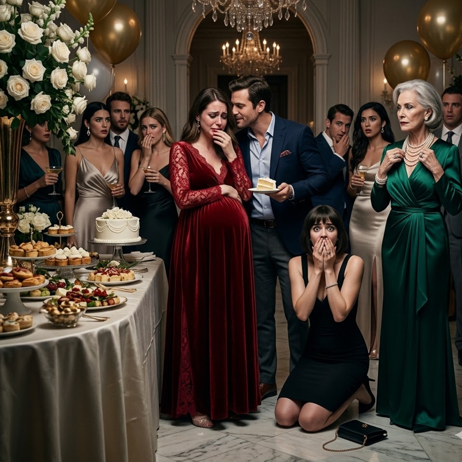 My Husband Humiliated Me at My Baby Shower — But the Moment My Mother Removed Her Pearl Necklace, His Powerful Family Began Begging for Mercy