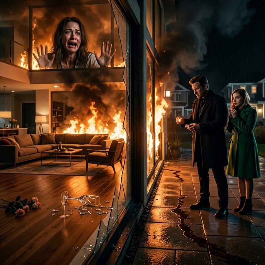 My Husband Locked Me Inside Our Burning House After Stealing My Inheritance—He Thought I Was Trapped, Until He Saw the Federal Agents Arriving With My Evidence