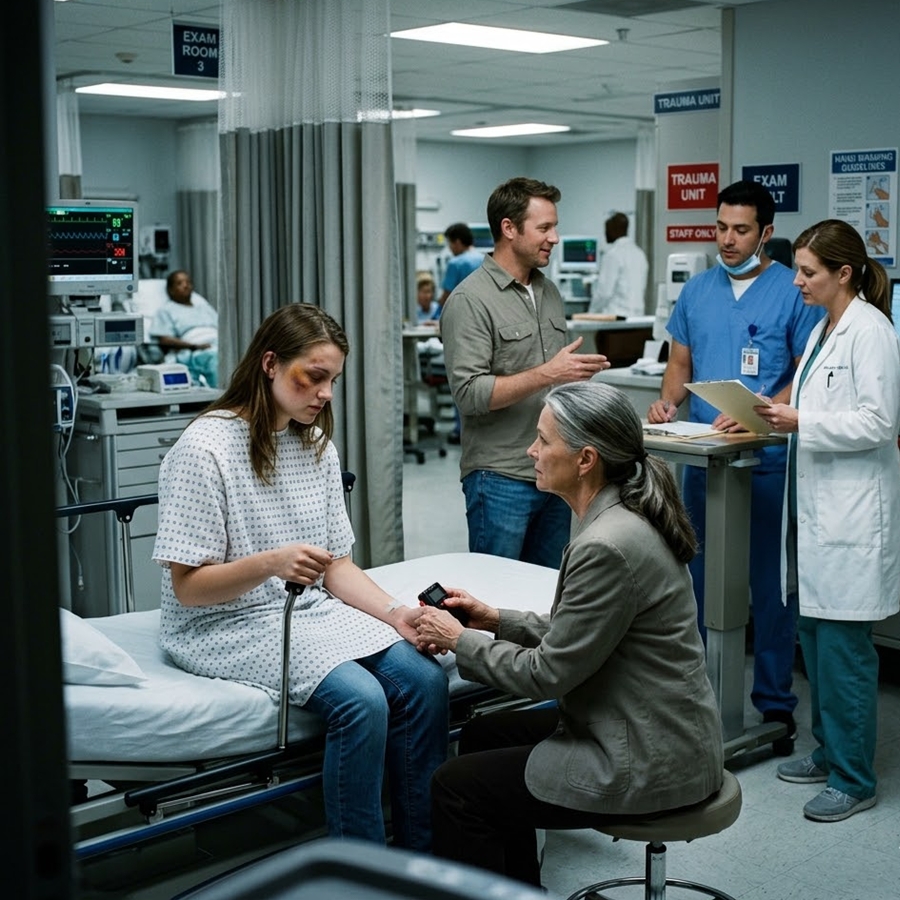 I Found My Pregnant Daughter in the ER With a Bruised Face—Her Husband Was Smiling Until I Pressed Play on the Recording That Made the Entire Room Go Silent