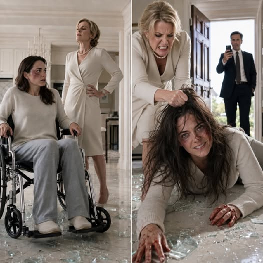 My Mother-in-Law Threw Me Out of My Wheelchair and Forced Me to Crawl Through Broken Glass — But She Didn’t See My Father Recording Everything From the Open Door