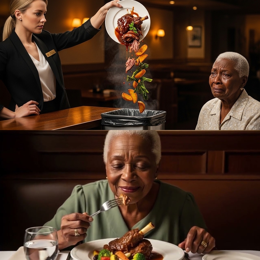 A Restaurant Manager Threw an Old Woman’s Food in the Trash—Then Three Black SUVs Pulled Up