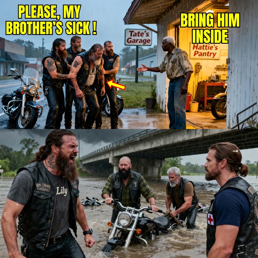 Six Doors Said No to Four Stranded Bikers—Then an Elderly Couple Opened the Seventh