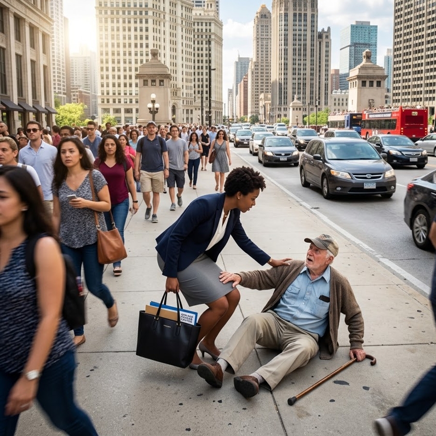 She Missed Her Dream Job Interview to Save a Stranger Collapsing on the Street—But When She Walked Into the CEO’s Office Late, She Realized the Man She Saved Was Waiting for Her All Along