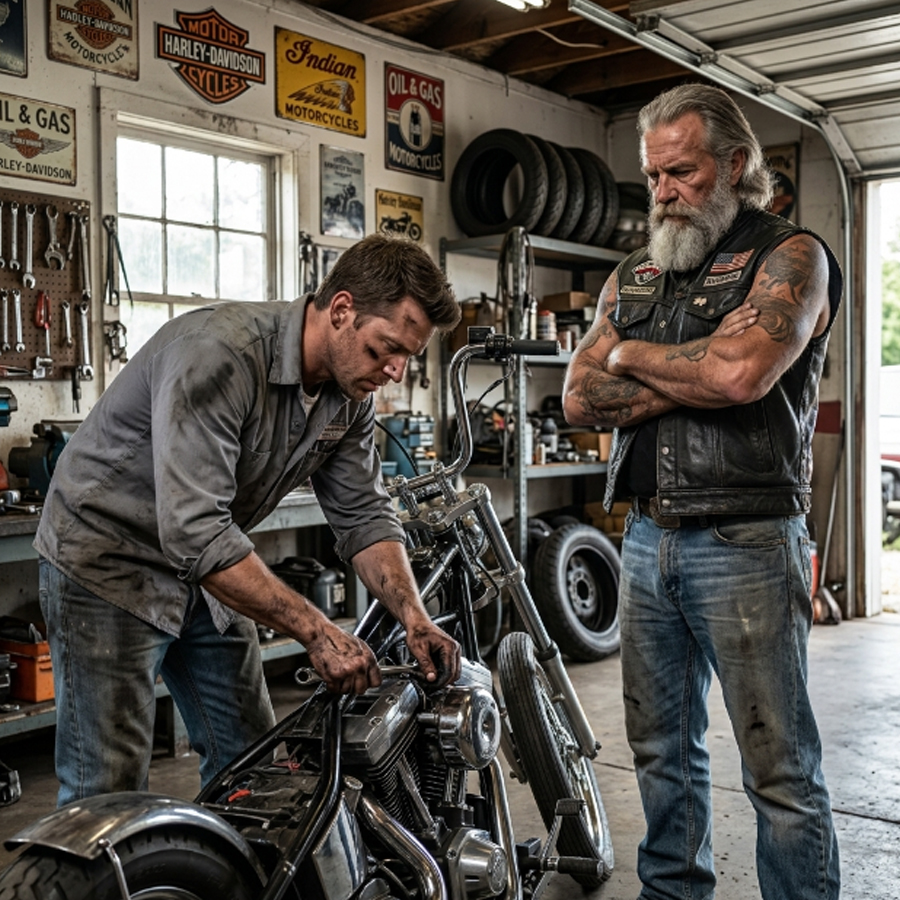 A Mechanic Fixed a Stranded Biker for Free—The Hell’s Angels Came Back for His Shop