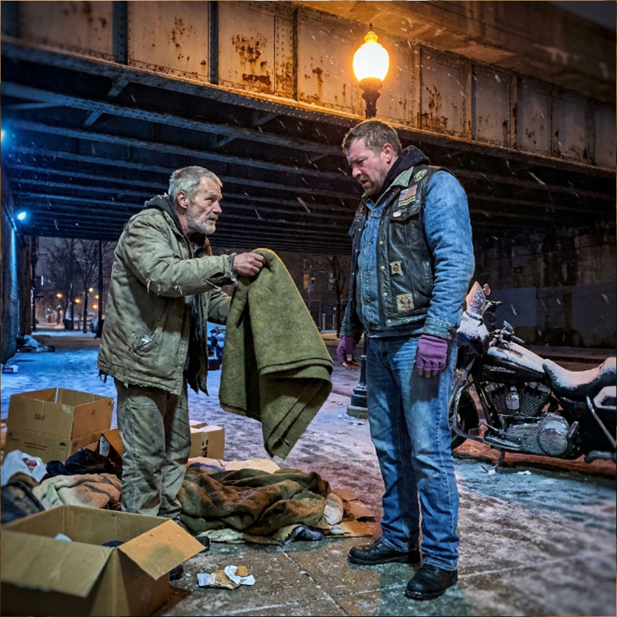 A Homeless Vet Gave His Only Blanket to a Biker—Then Woke Up to a New Life and a Lost Daughter