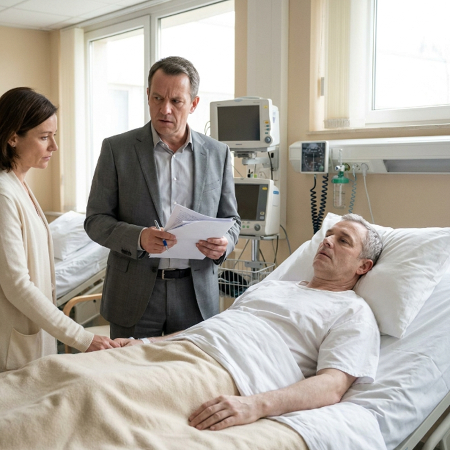 My Brother Brought Papers to My Hospital Bed While I Couldn’t Speak — But My Wife Knew the Signal