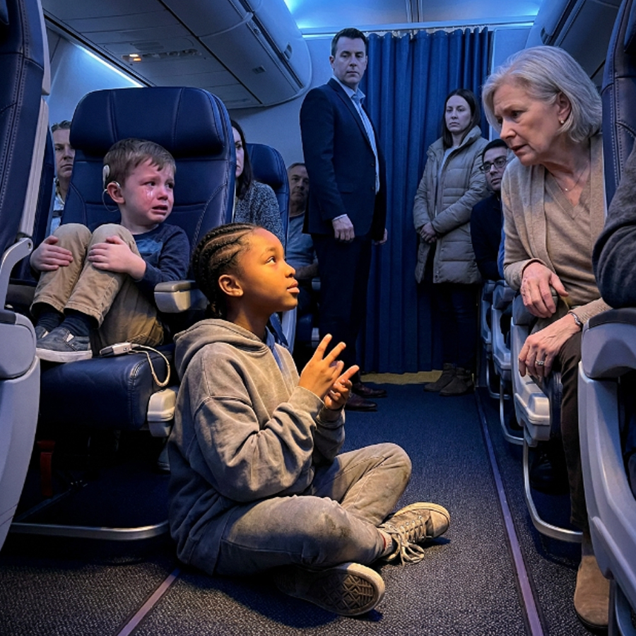 A Rich Father Mocked a 10‑Year‑Old in First Class—Then His Deaf Son Needed Her Help at 30,000 Feet
