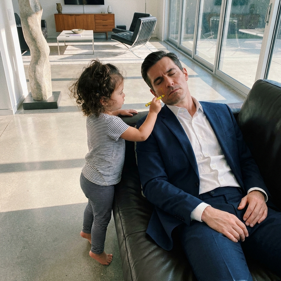 The Billionaire Woke Up With Crayon on His Face—Then He Saw the Artist
