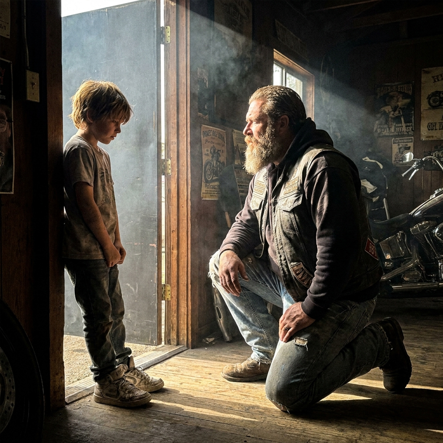When his mother collapsed, a desperate 8-year-old boy ran into a notorious biker club for help. What 90 men did next changed their entire town forever.