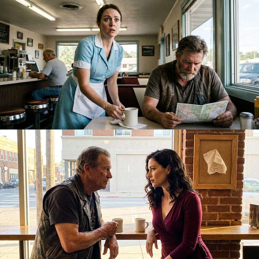 A waitress trapped by her abusive ex passed a secret message on a napkin to a stranger. What the motorcycle club did next was brilliantly terrifying.